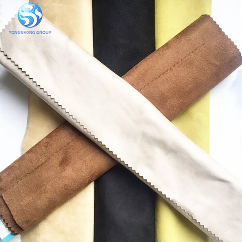 Hot Sale 100% Polyester Weft Suede Fabric Garment Suede Fabric With Knitting Backing