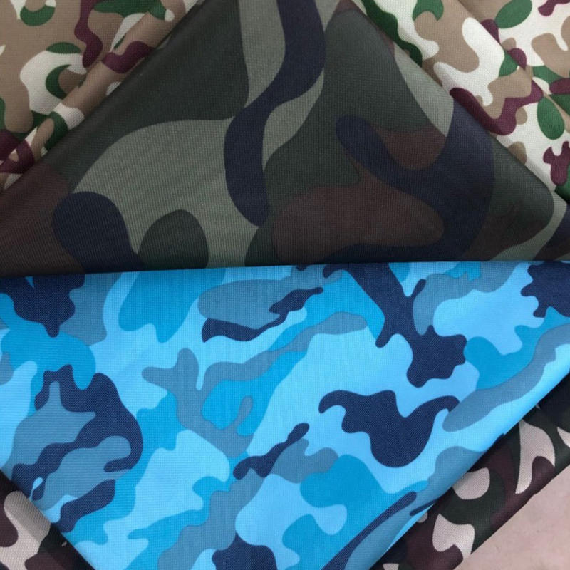 Hot Selling Camouflage Polyester Oxford Fabric Roll Camouflage Fabric Fabric Oxford 210 600D Pu Camouflage