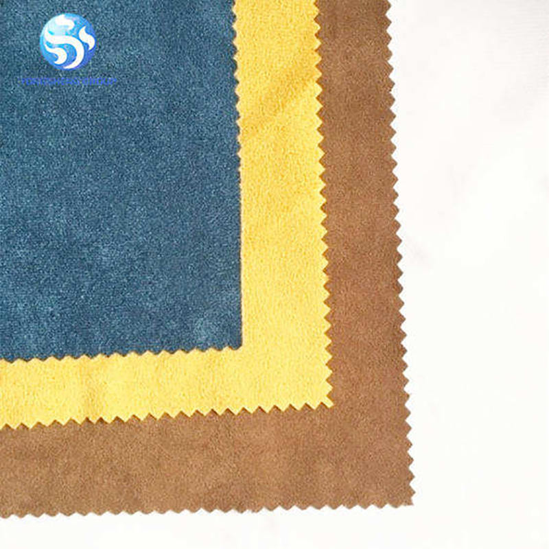 Wholesale Garment Home Textile Microfiber Suede Cloth Fabric Sparkling Gold Foil Suede Fabric